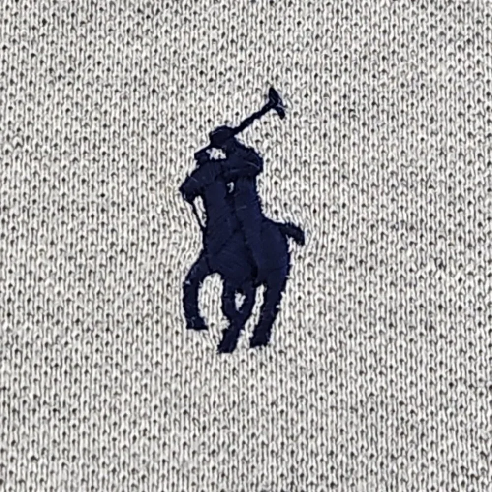 Polo Ralph Lauren‎ Men Big & Tall Pullover Grey XXL 1/4 Zip Double Knit Pony NWT